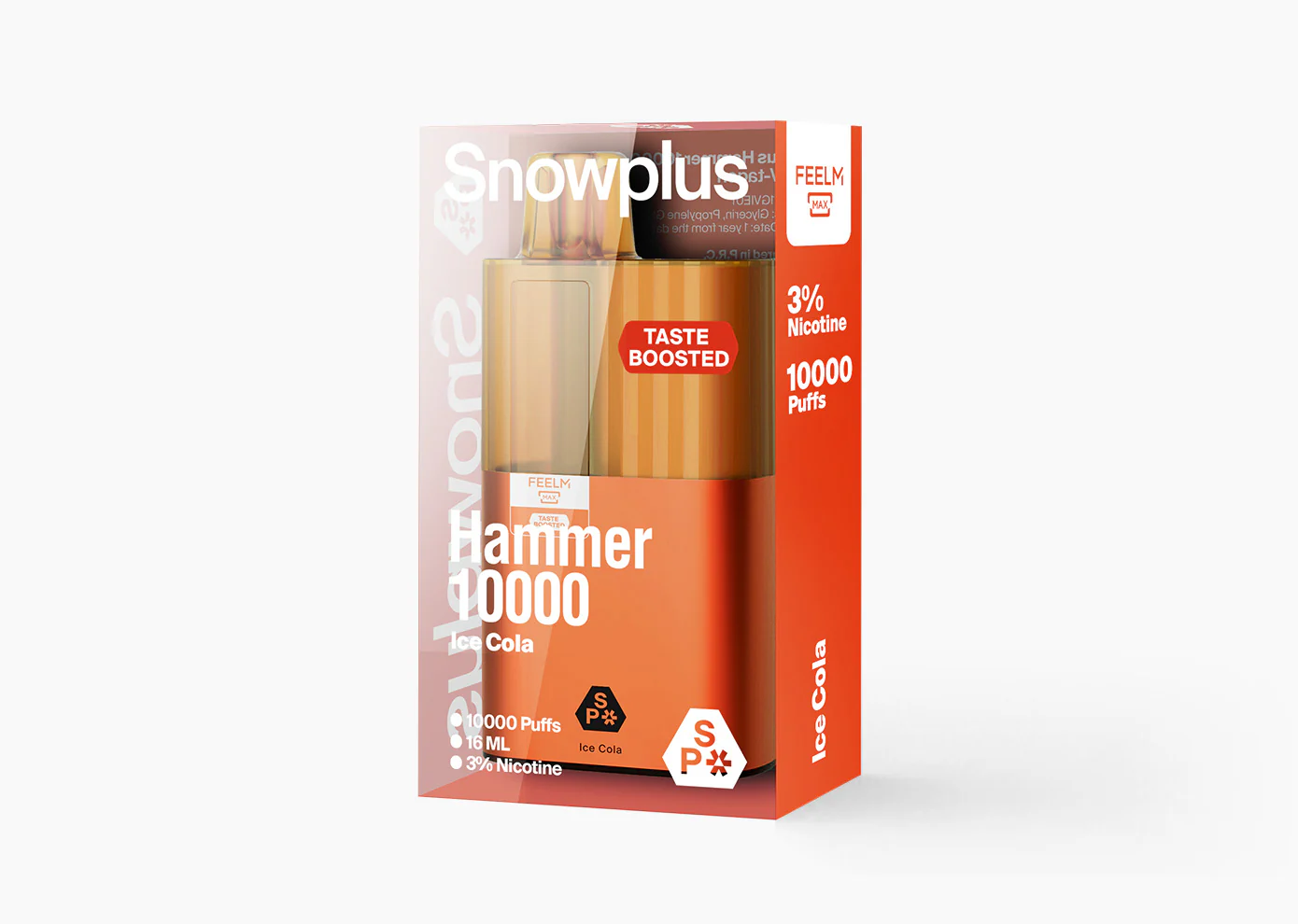 Snowplus Hammer 10000 Puffs Ice Cola Flavor Ceramic Coil Vape - Six Pandas