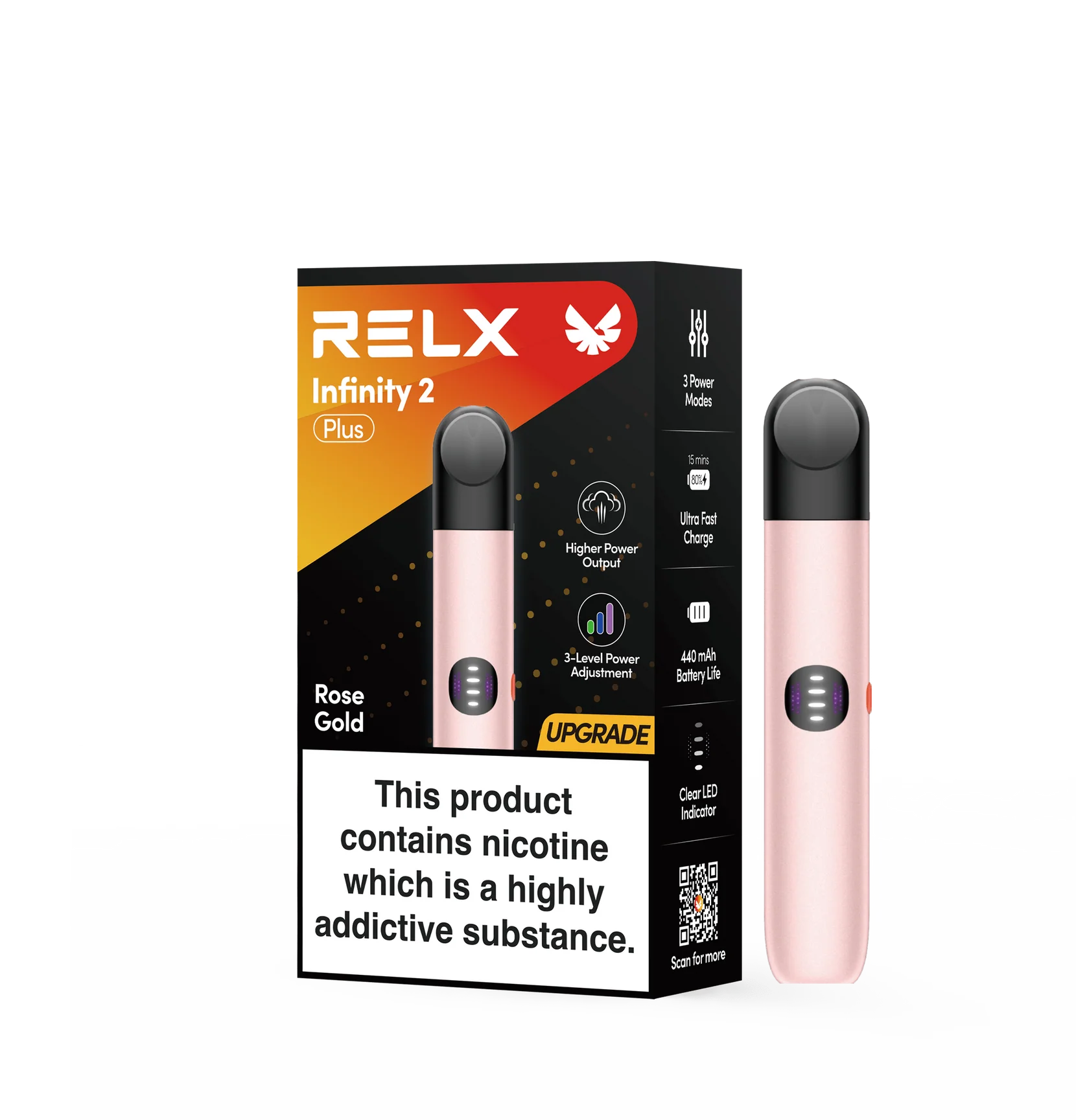 RELX Infinity 2 Plus Device Rose Gold Colors - Six Pandas